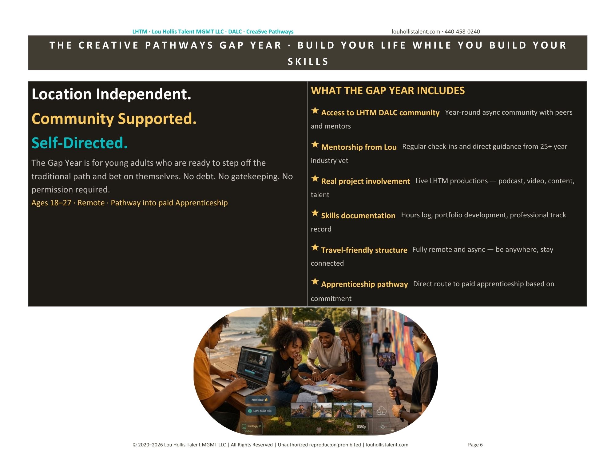CREATIVE PATHWAYS APPRENTICESHIP - 6